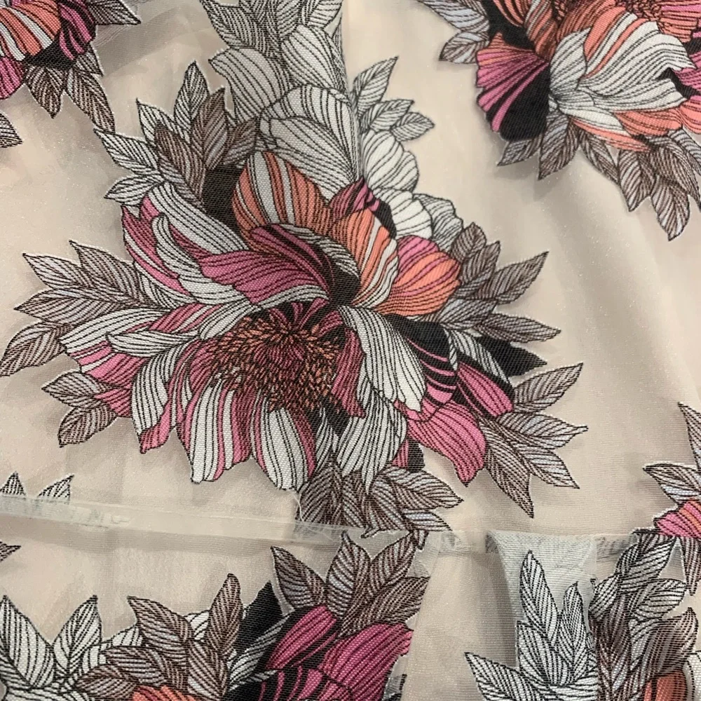 Anthropologie Moulinette Sœurs Floral Sheer Peplum Sleeveless Blouse Top 2 - Picture 5 of 7